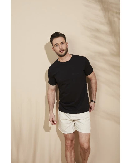 Camiseta Masculina Algodão Pima com Bolso