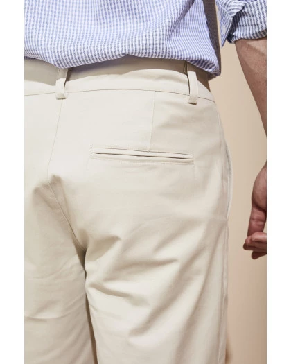 Bermuda Masculina Sarja Bege