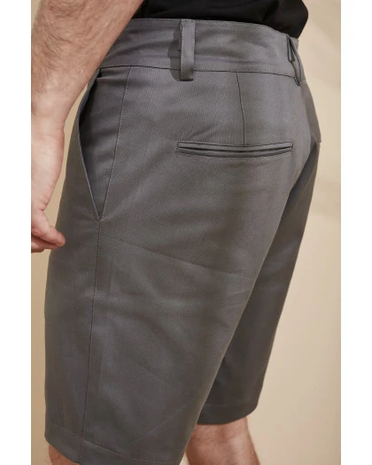 Bermuda Masculina Sarja Cinza