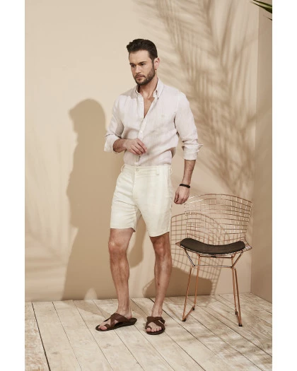 Bermuda Masculina Linho Off