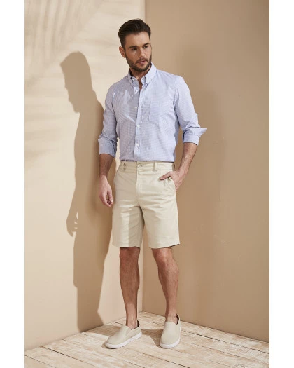 Camisa Masculina Regular Fit em Algodão Premium Xadrez
